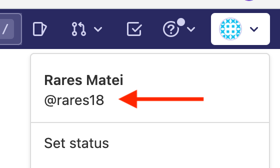 GitLab username location